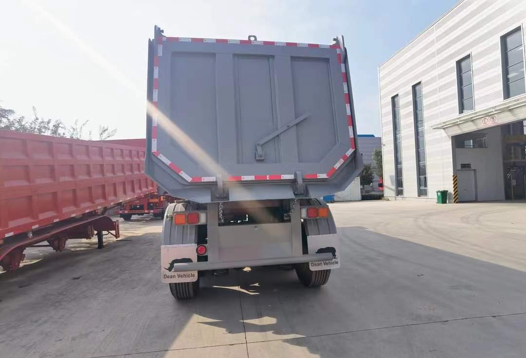 40T tank type rear flip semi-trailer