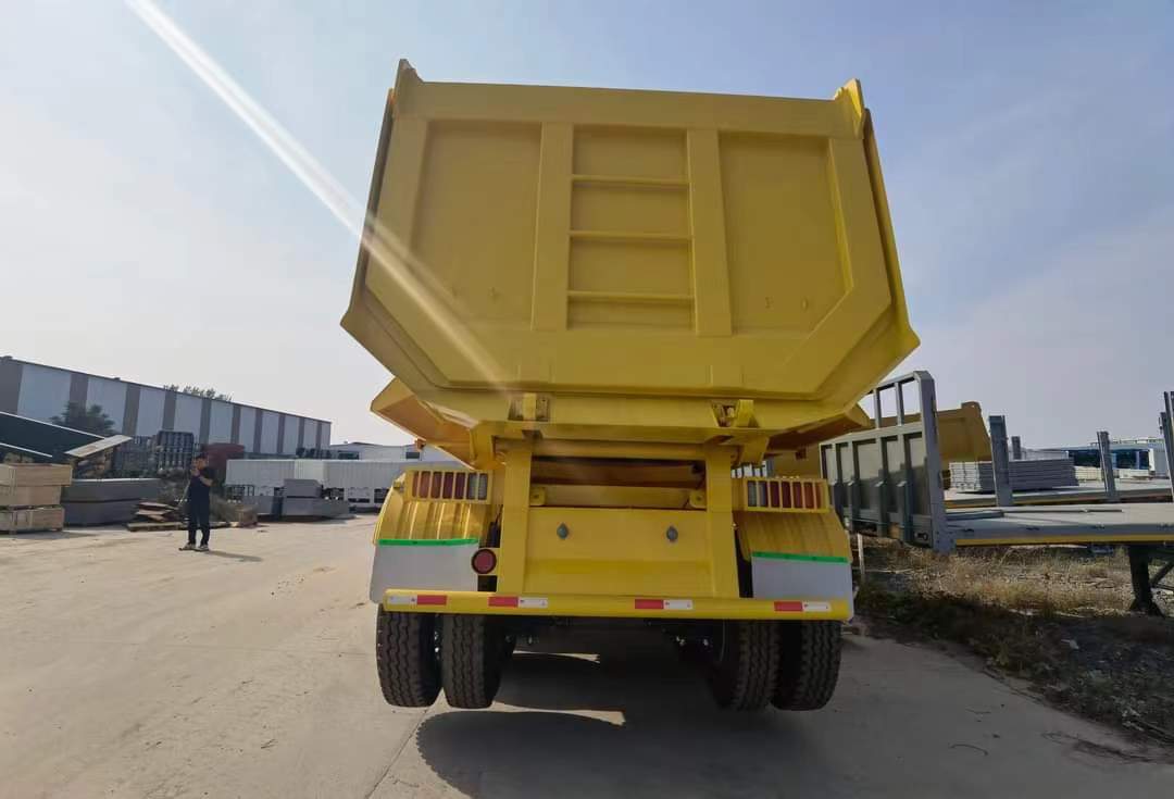 8-meter invisible gooseneck integrated rear-turn dump semi-trailer