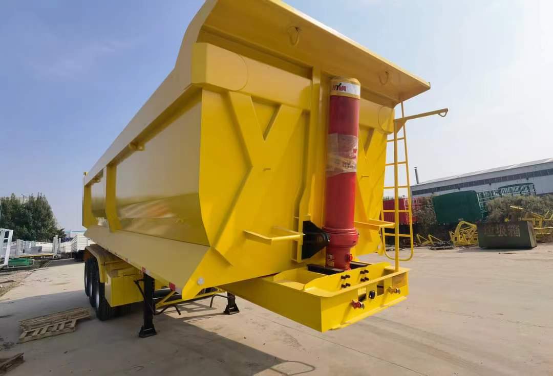 8-meter integrated rear-turn dump semi-trailer