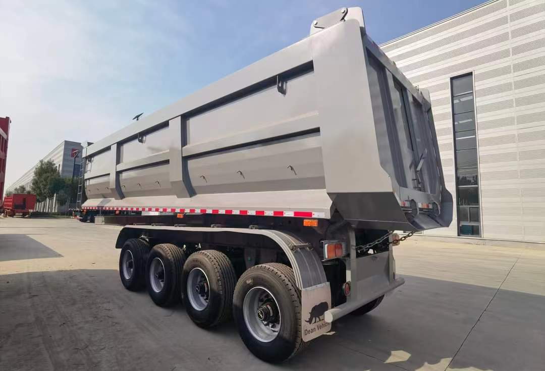 40T tank type rear flip semi-trailer