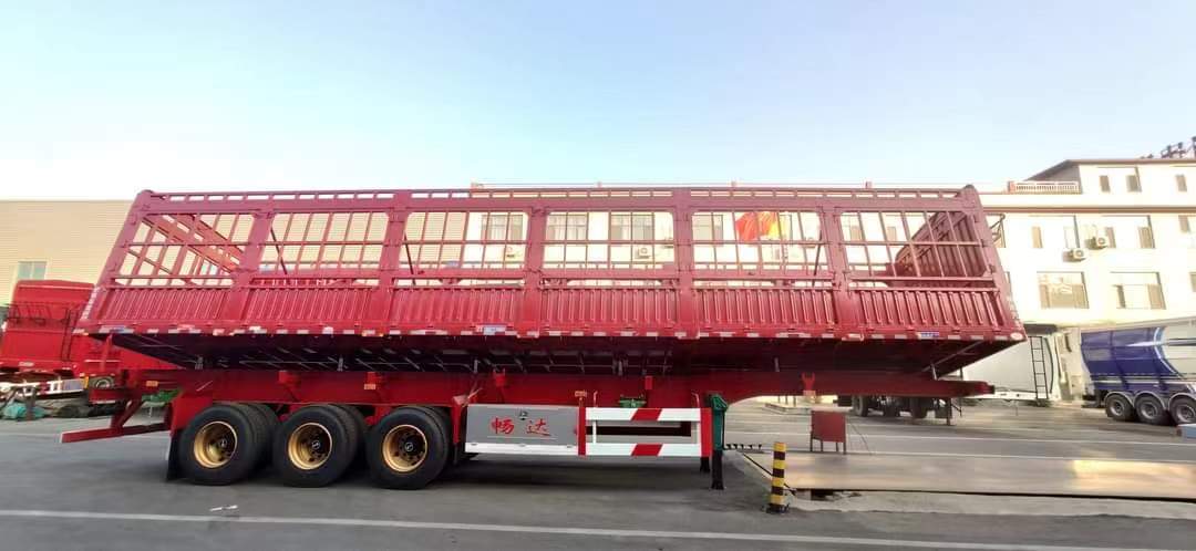 11-meter flatbed side-turn dump semi-trailer