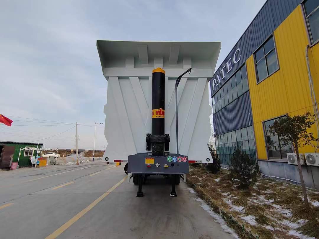 9.5-meter flatbed rear-turn dump semi-trailer