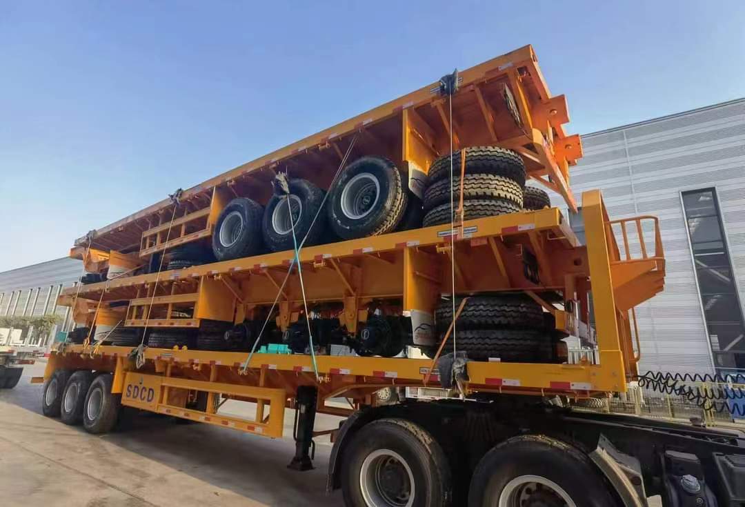 20-foot three-axle steel transport truck