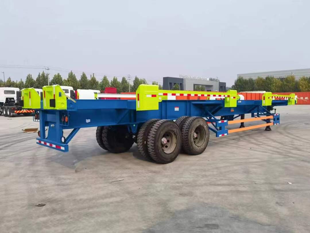 Skeleton semi-trailer shipping container ordered by American customer