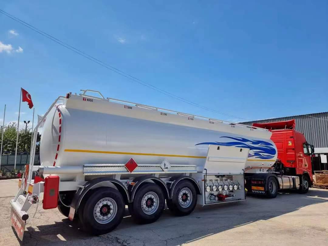 46 cubic meters gasoline, diesel, kerosene aluminum tank semi-trailer