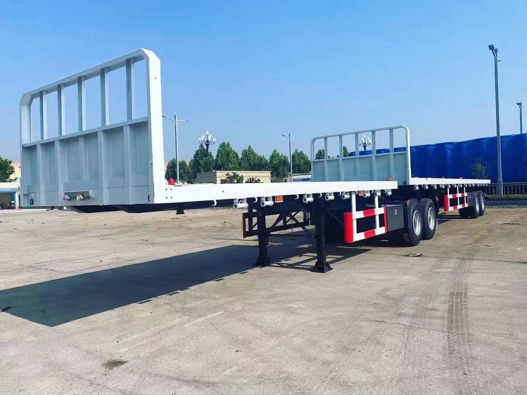 Platform Flatbed Semi-Trailer Wood Carrier For Mozambique