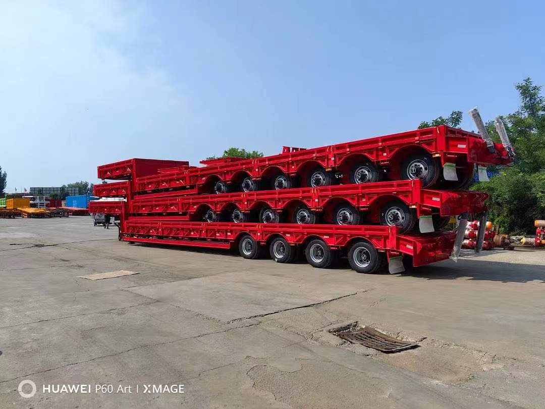 16-meter three-line six-axle low-flat semi-trailer