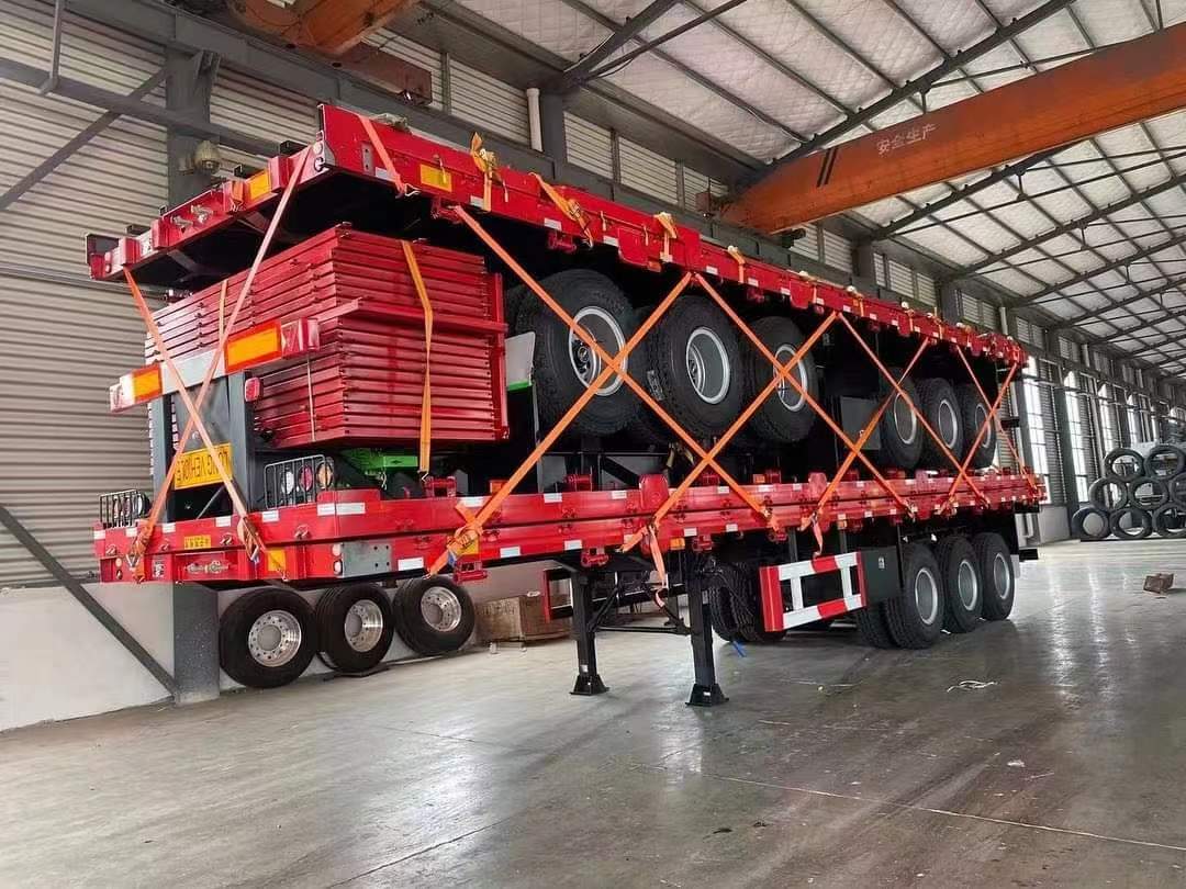 13-meter three-line six-axle low-flat semi-trailer