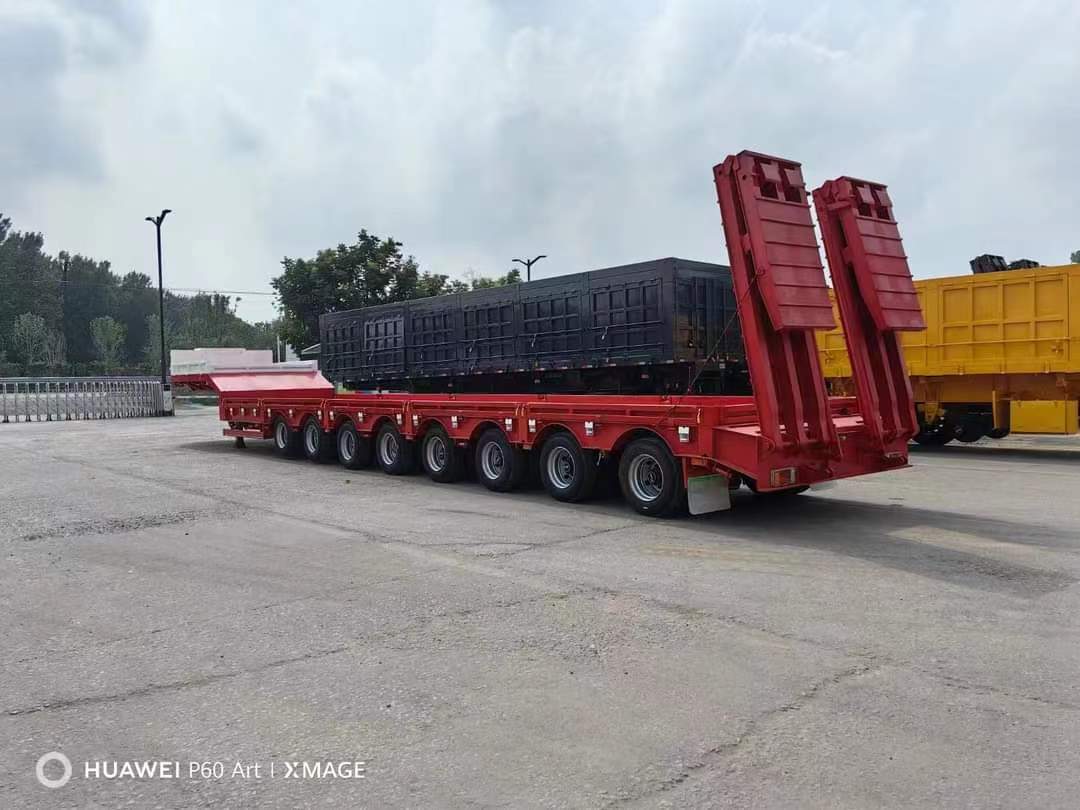 13-meter three-line six-axle low-flat semi-trailer