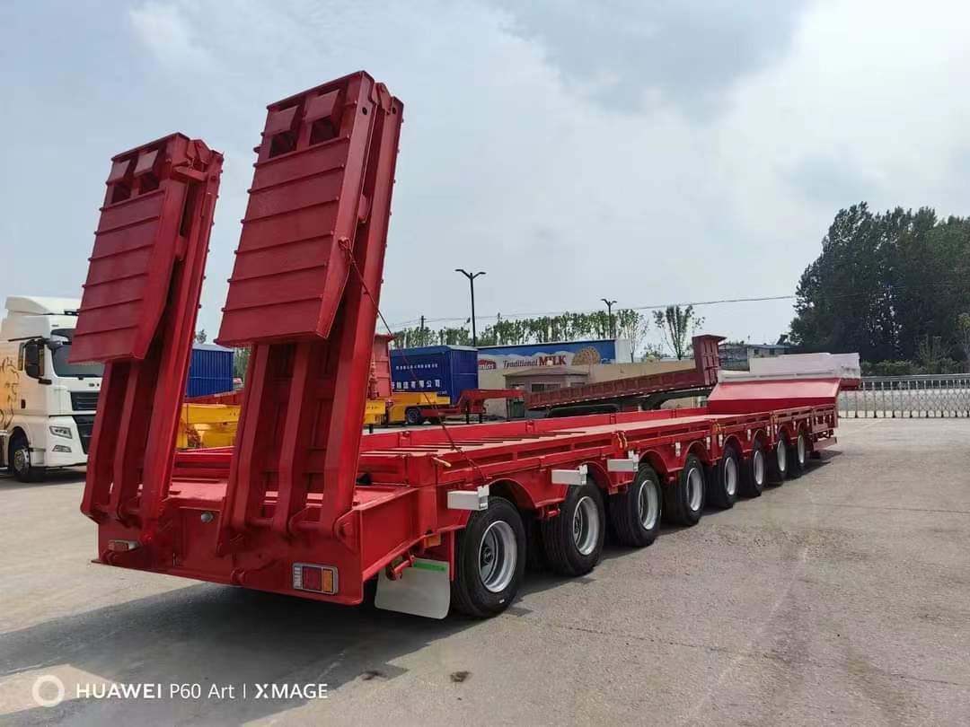 13-meter three-line six-axle low-flat semi-trailer