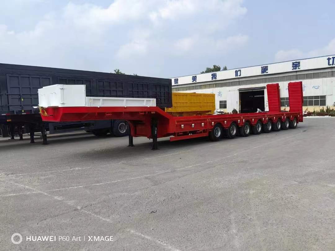 13-meter three-line six-axle low-flat semi-trailer