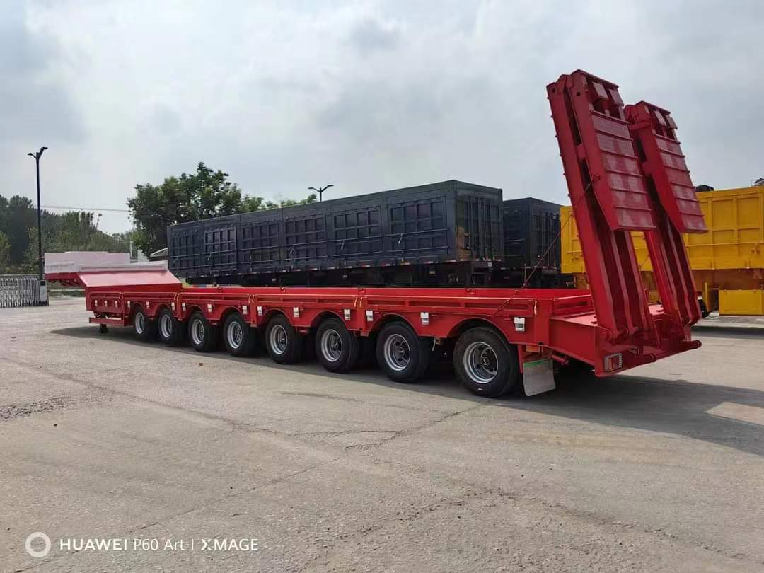 13-meter three-line six-axle low-flat semi-trailer